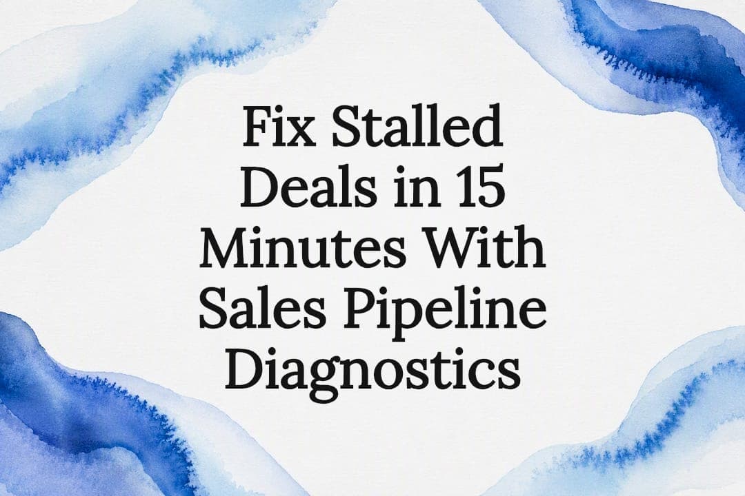 Fix Stalled Deals in 15 Minutes With Sales Pipeline Diagnostics