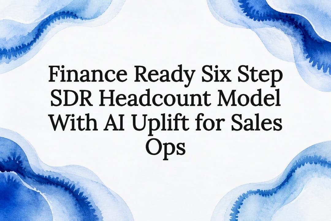 Finance Ready Six Step SDR Headcount Model With AI Uplift for Sales Ops