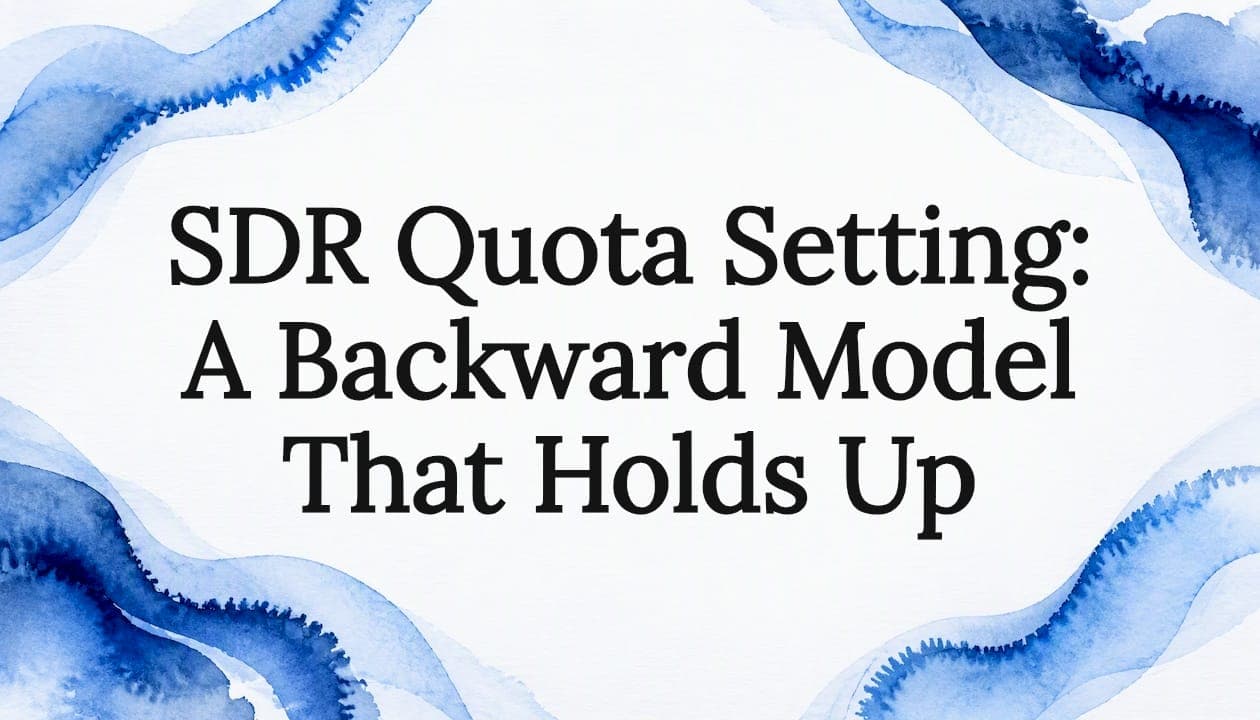 SDR Quota Setting: A Backward Model That Holds Up